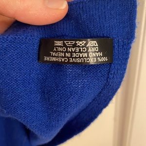 Royal Blue cashmere Poncho